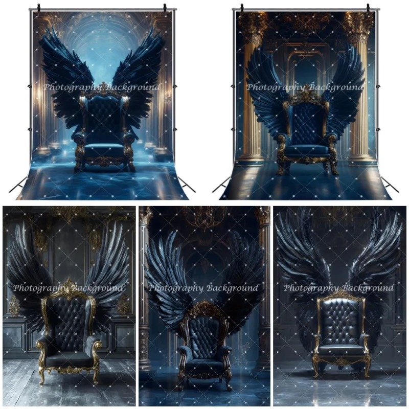 

Фон для фотосъемки «Темные ангельские крылья»: европейская стена, декор для девичника, свадьбы, дня рождения, студийных фотосессий