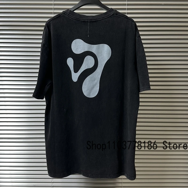 Футболка VUJADE в японском стиле харадзюку, модный брендовый повседневный топ с принтом, с коротким рукавом для мужчин и женщин