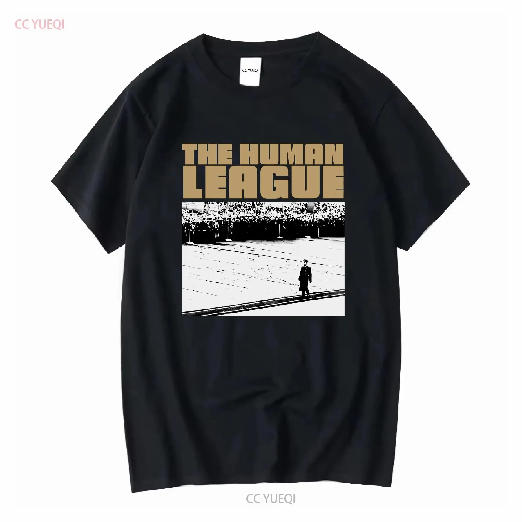 The Human League New Wave 80's Band Damen kleines T-Shirt Seltene Grafik lange oder kurze Ärmel Vintage Washed Streetwear Homme