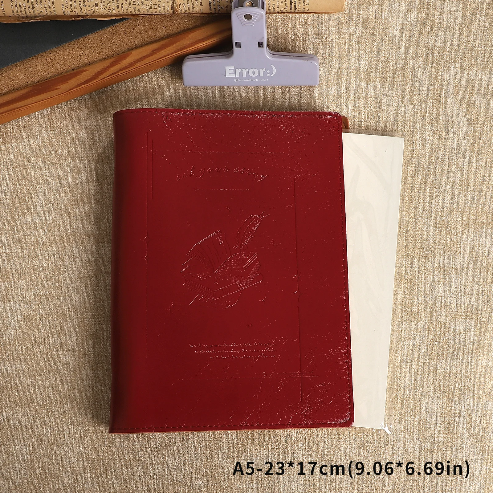 A5/A6 Vintage Feather Ink Boek Losbladig notitieboek Creatief DIY dagboekmateriaal Collage Studentenbenodigdheden Kantoorartikelen