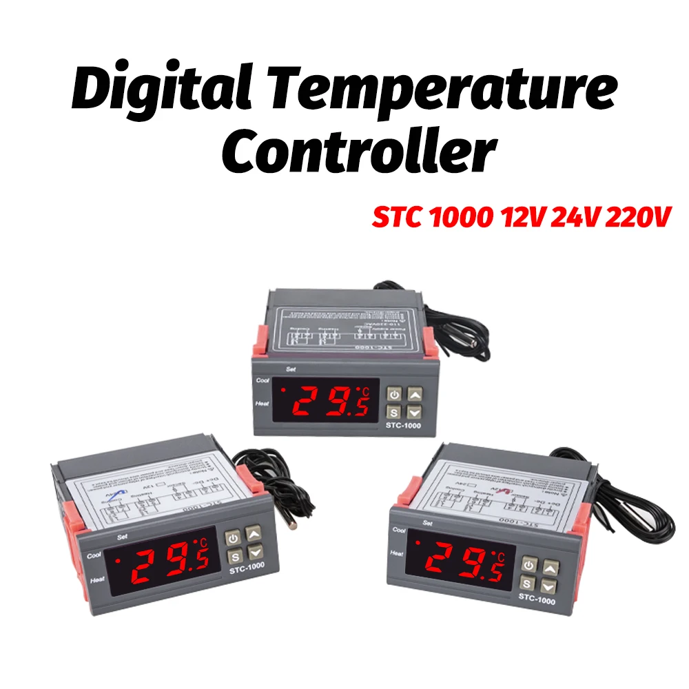 STC-1000 STC 1000 LED Digital Thermostat for Incubator Temperature Controller Thermoregulator Relay Heating Cooling 220V 12V 24V