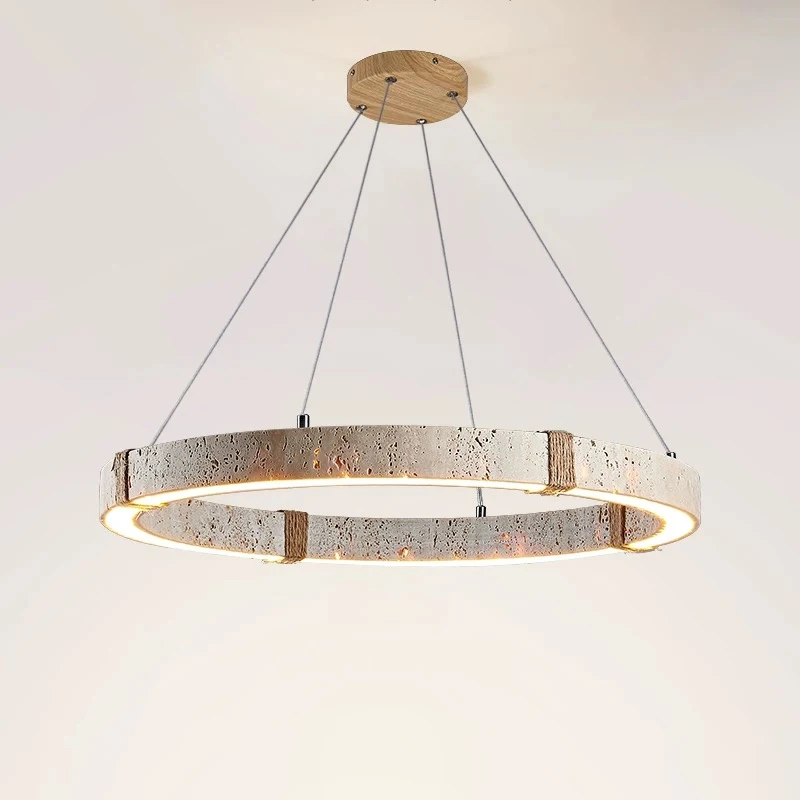 

Nakaguwabi sabi style natural yellow cave stone restaurant chandelier retro homestay bar counter island table study lighting