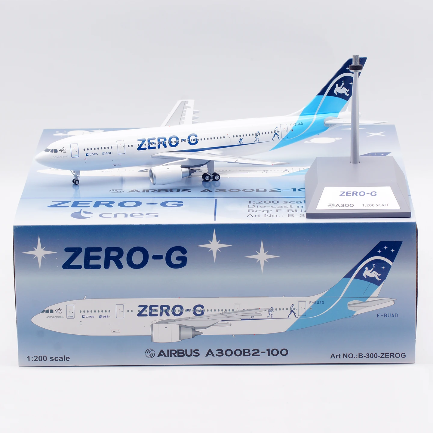 

B-300-ZEROG Alloy Collectible Plane Gift B- Models 1:200 NoveSpace (CNES) Airbus A300B2 Diecast Aircraft Jet Model F-BUAD