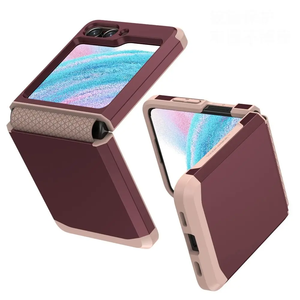مقاوم للصدمات لهاتف Z Flip 5 حافظة PC من البولي يوريثان الحراري المفصلي غطاء هاتف واقي درع واقٍ للهاتف المحمول لهاتف Samsung Galaxy Z Flip5