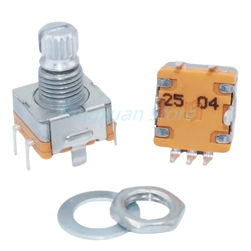 2pcs EC11 Rotary Encoder 360 Degree Code Switch 30 Position With Push Button Switch 5pin 11mm Plum Shaft