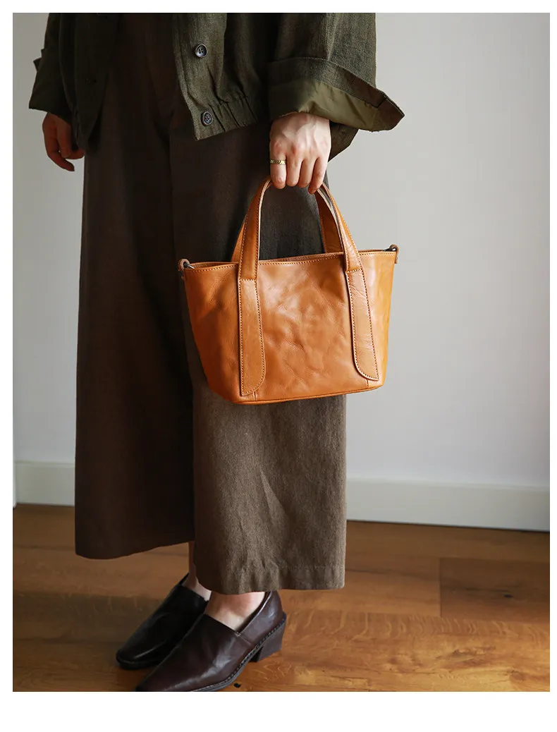 PNDME lässige Vintage-Handtasche aus echtem Leder, handgefertigt, Damen-Handtasche, modische Organizer-Designertasche aus Rindsleder, Schulter- und Umhängetasche – Detail 16