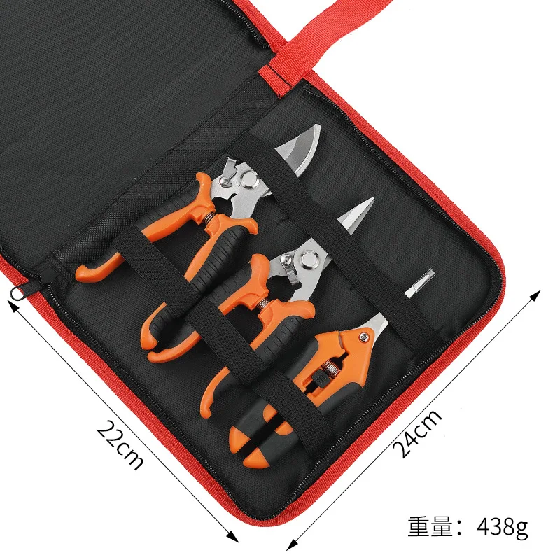 Tijeras de podar para jardín, juego de podadoras de mano con cuchillas de acero inoxidable, herramienta de recorte de jardinería, podadora manual