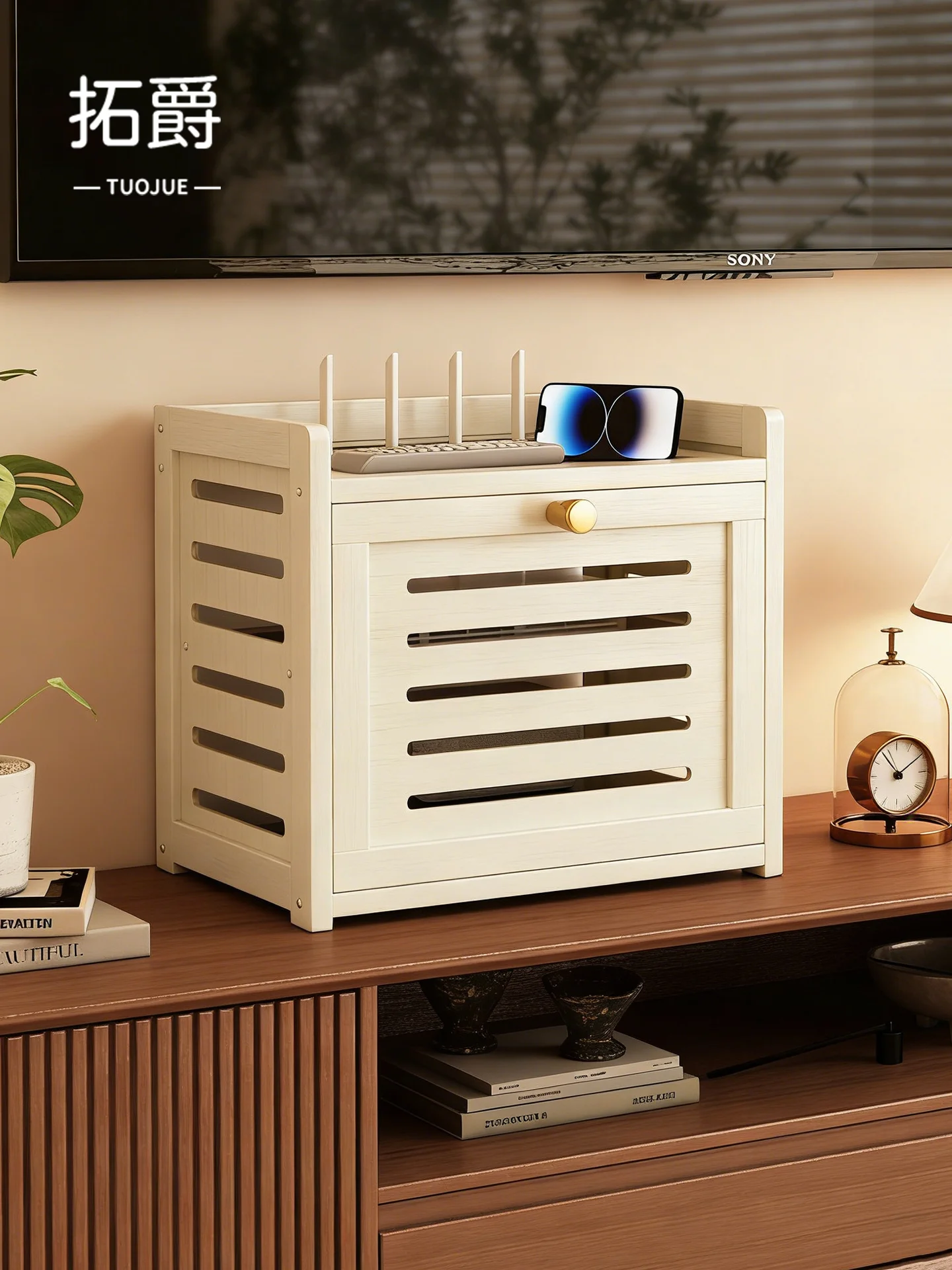 

Living Room Router Placement Ra Wifi Storage Box Optical enna Cable Concealment Simple Sle No Drilling Required