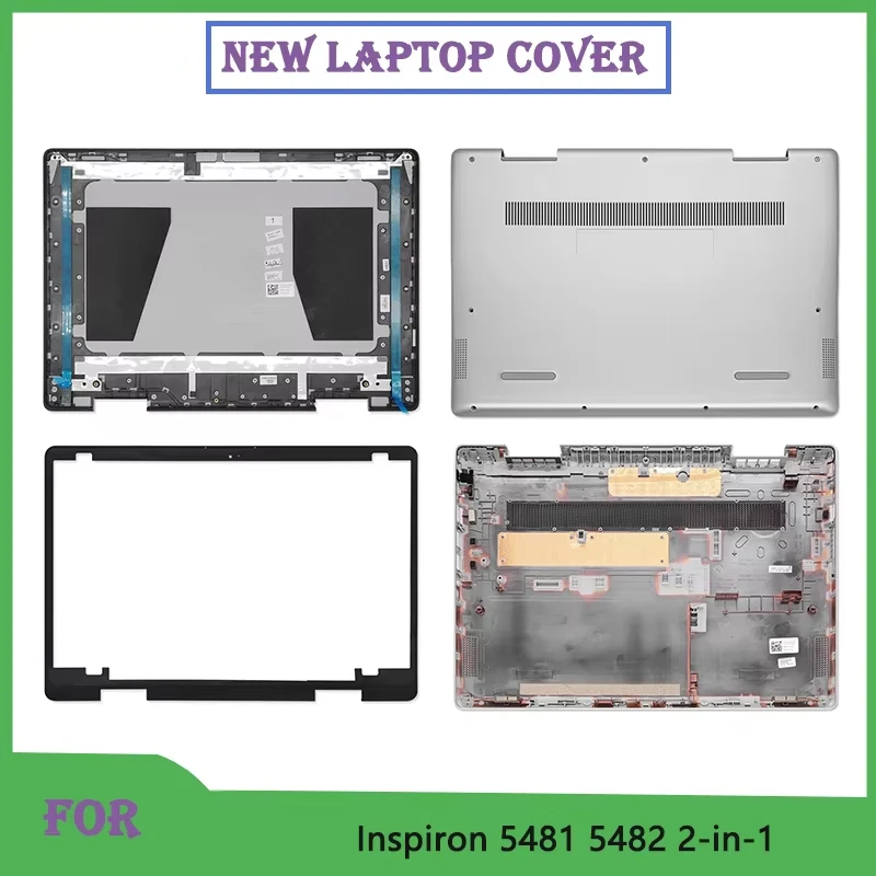 Novo Para Dell Inspiron 14 MF 5481 5482 2-em-1 Tampa Traseira LCD Moldura Palmrest Carcaça Inferior Capa de Laptop 01K3JR 06V6P0 0637YH