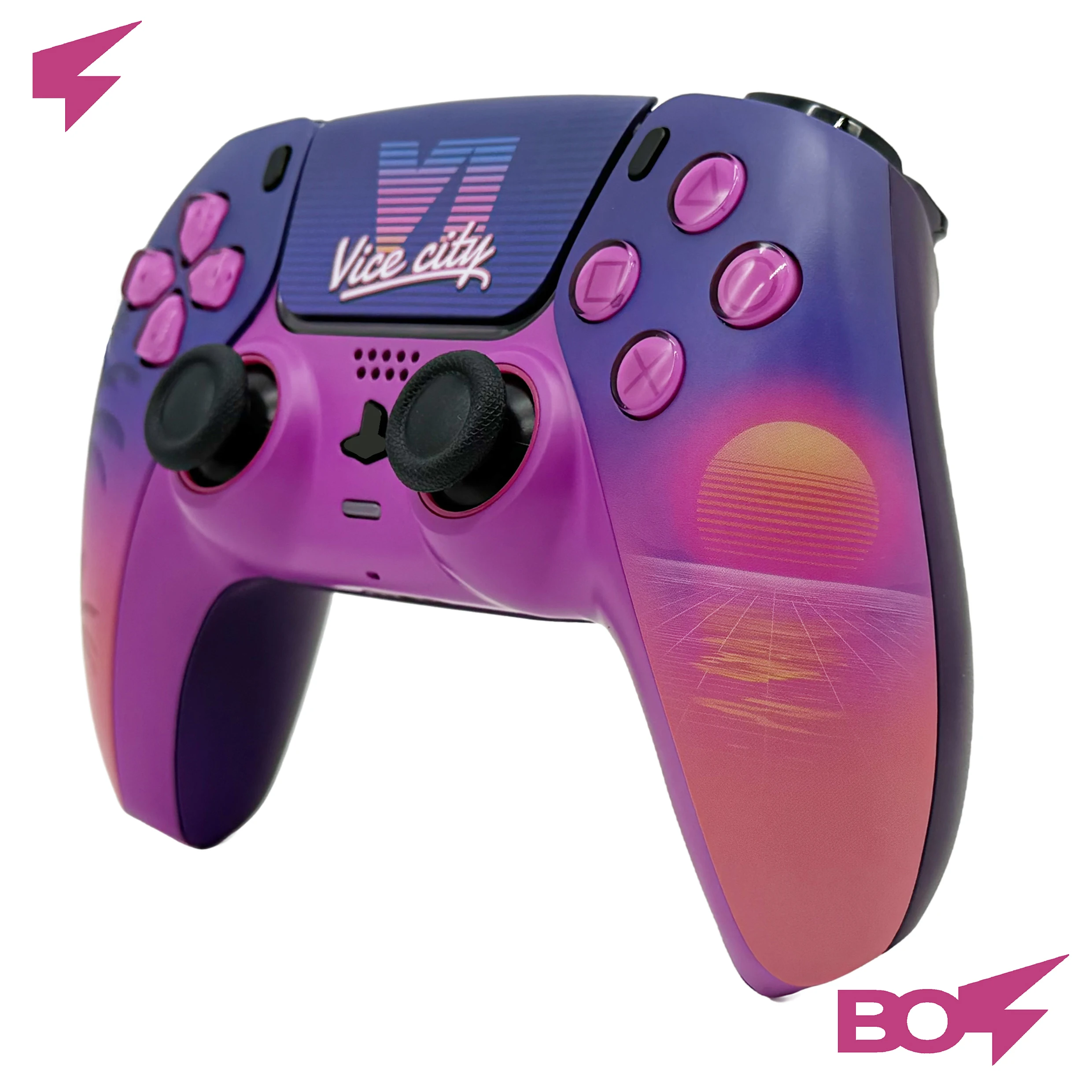 Sunset City PS5 Controller Shell Faceplate Cover with Touchpad for DualSense Controller, Replacement for BDM-010 to BDM-060 view 5