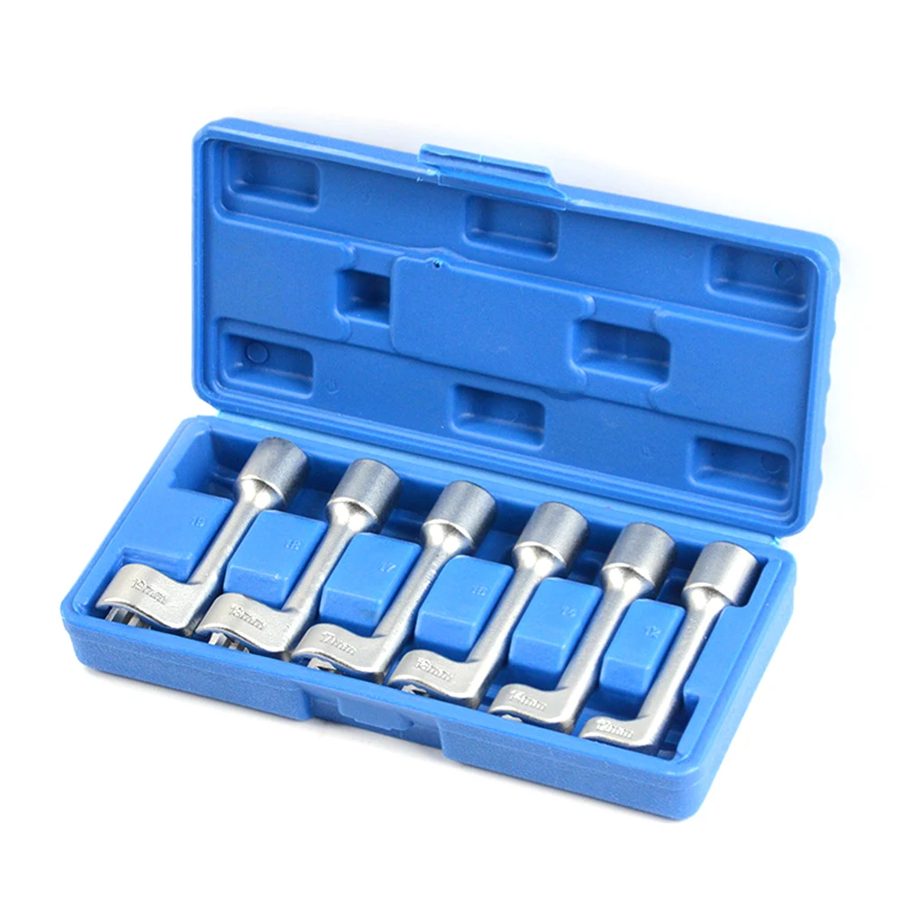 

Набор гаечных ключей для инжектора дизельного топлива, подшипник из стали L-образной формы, коробка для хранения торцевых головок, 6 шт., 12 14 16 17 18 19 мм