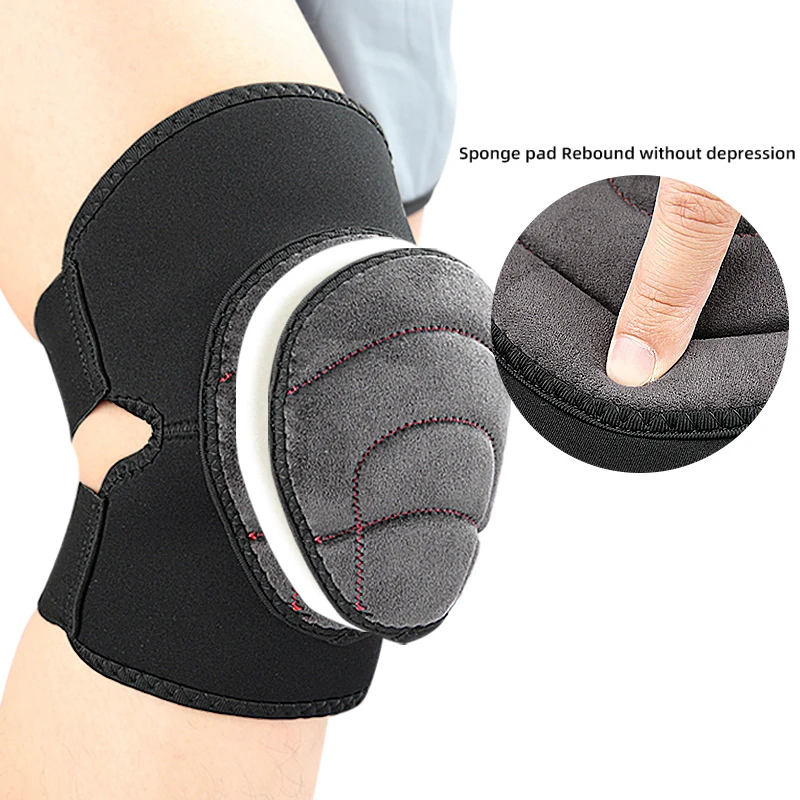 Respirável Esponja Joelho Brace Pads, Ajustável, Profissional, Macio, Suporte para Ciclismo, Corrida, Esportes, Dança, 1Pc, Novo