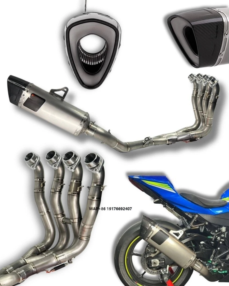 Motorcycle Exhaust Full System Modify for GSXR-1000  2017-2026 Racing Escape Kit Front Pipe Muffler