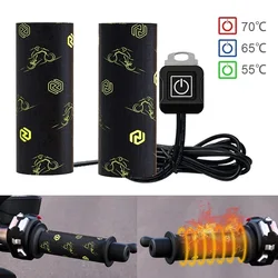 Universal 12V Motorcycles Heated Handles Grips Snowmobile ATV Handlebar Heater Warmer Kit For Snowmobile Heated Steering Wheel