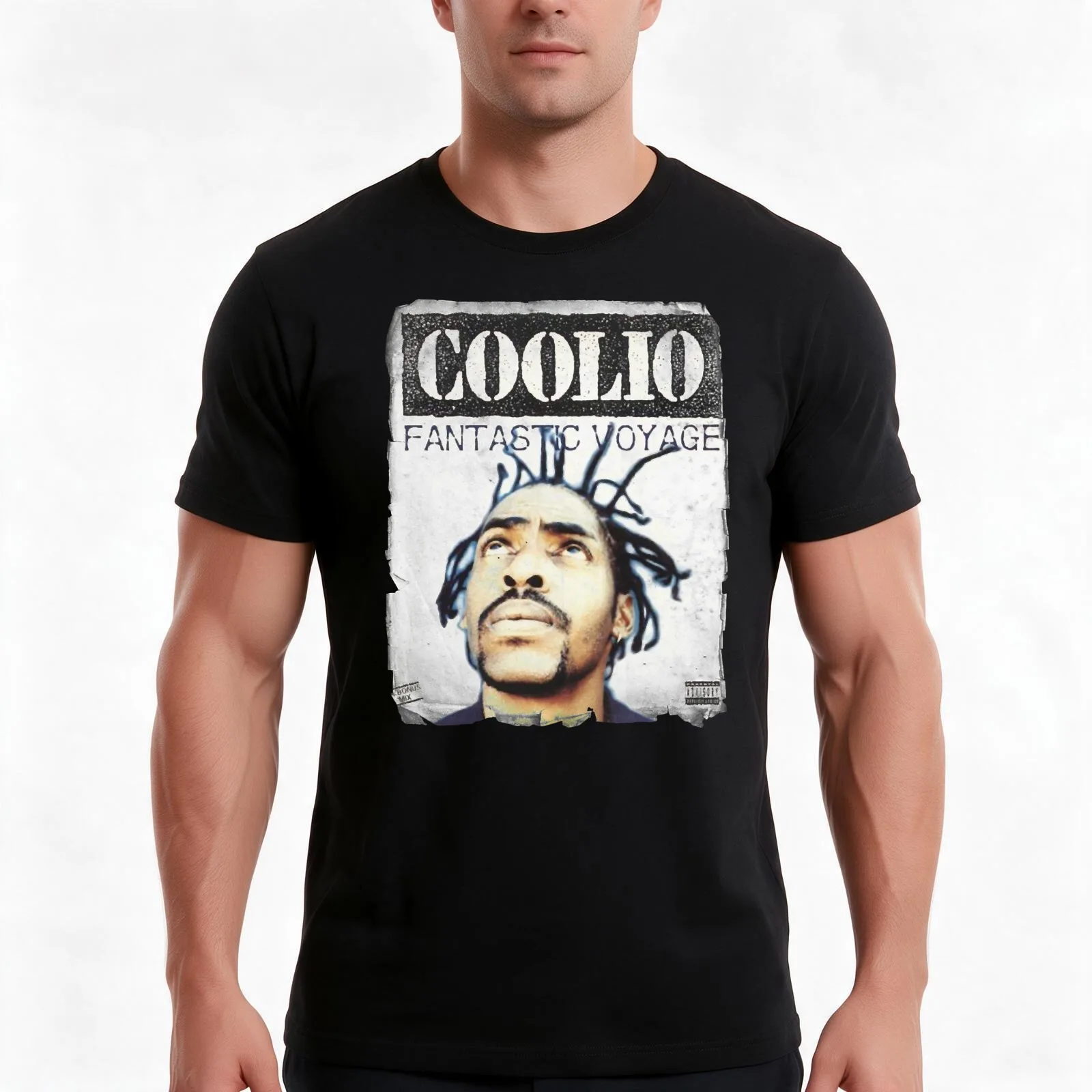 Coolio Fantastic Voyage T-Shirt, Summer Casual Cotton Tee, Oversized Streetwear Tops, Vintage Graphic Print, Unisex Men Women