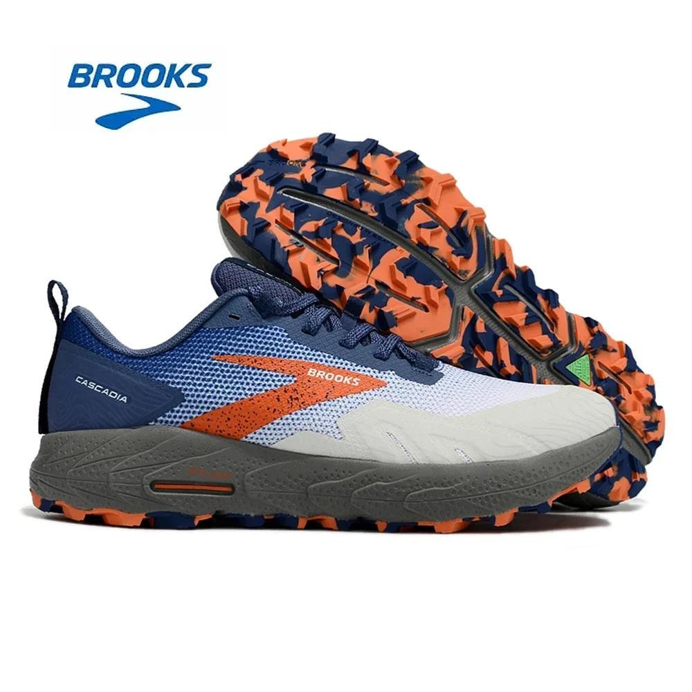 BROOKS Cascadia 17 Dark blue gray Running Shoes Women Men Long-Distance Road Sport Training Casual Sneakers