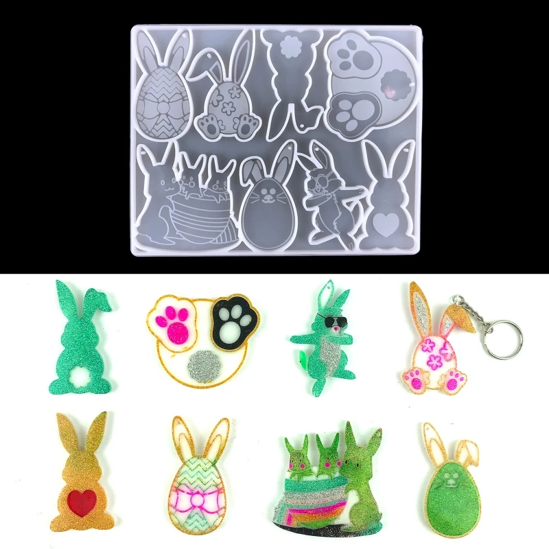 Easter Silicone Molds Easter  Mold  Rabbit Easter Chocolate Molds 3D Silicone Mold for Easter Decorating Tool