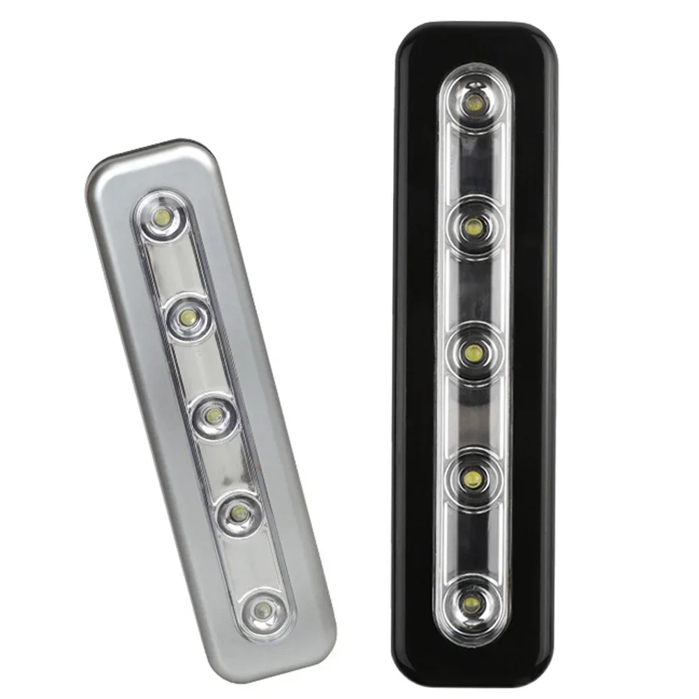 Bộ 5 Bóng LED Tủ Đèn Ban Đêm Sử Dụng Pin Không Dây Đèn LED Thanh Dính-Trên Tập Đẩy Nightlight Dưới Nhà Bếp đèn Gắn Tường