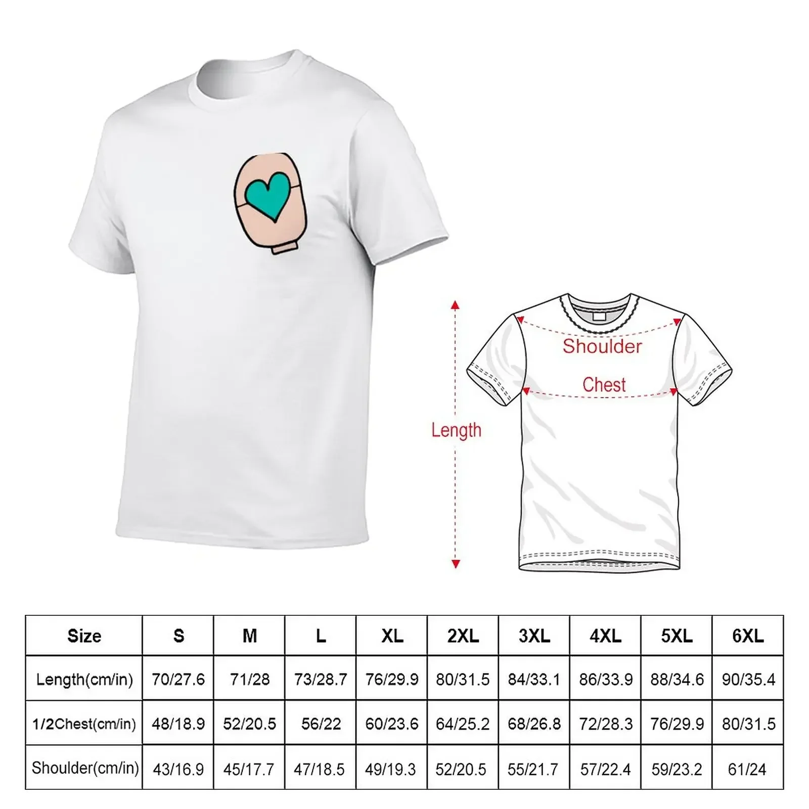 ostomy love – teal T-Shirt hippie clothes for a boy kawaii clothes tshirts for men