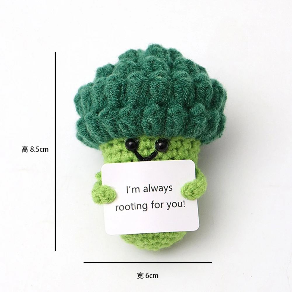 Französische Positive-Karte, handgefertigte Häkel-Kartoffelpuppe, Stressabbau-Schreibtischdeko, gestricktes Gemüse-Ornament, Geschenk für Zuhause und Büro – Detail 5