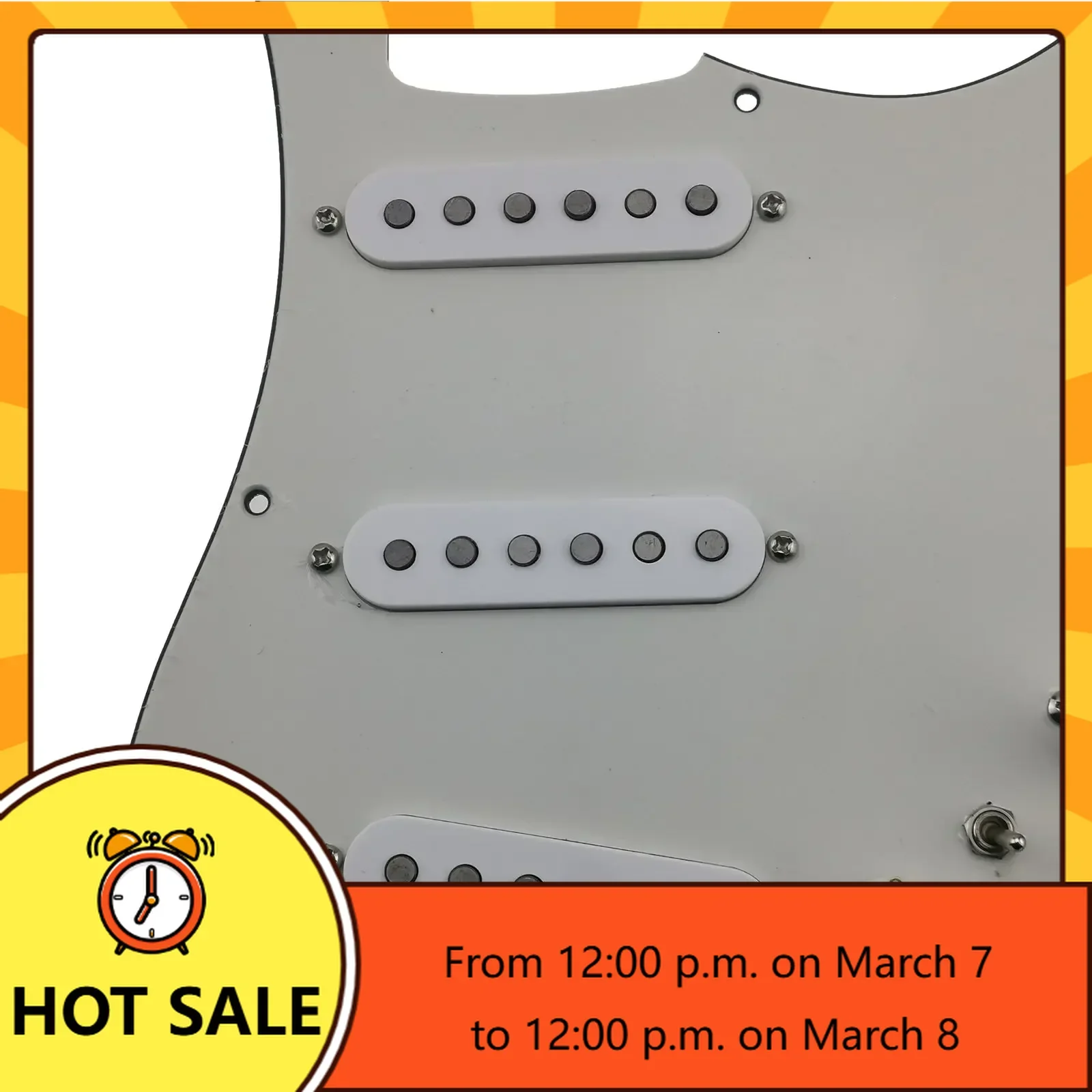 

QX Music Store----brand new-7-Way loaded pickguard Guitar Pickups SSS 60s Style single coils Alnico 5 wiring White