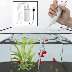 New Fish Tank Water Changer 5V 2A Electric Suction Plus Drainer USB Connector Small Vacuum Mini Powerful Electric Water Pump