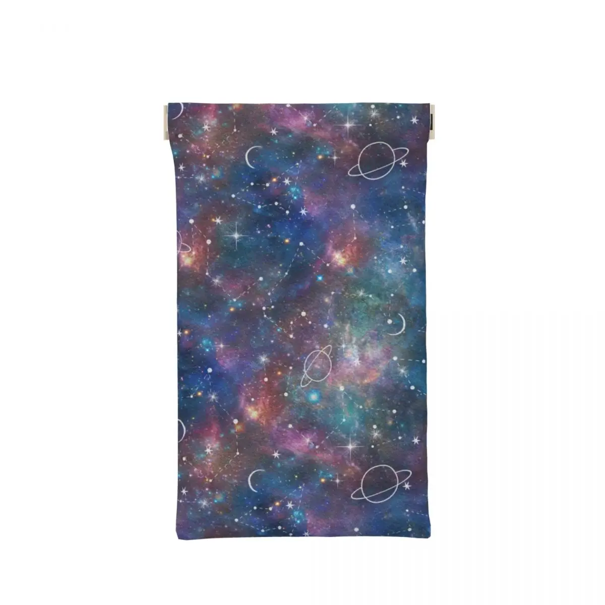 Sunglasses Case Squeeze Top Eyeglass Bag Portable Eyewear Case Constellation Moon And Planet Galaxy Glasses Pouch