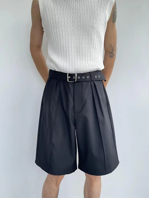 

Мужские летние модные повседневные брюки Bla Suit: свободные, прямые, средней длины, с эффектом высокого качества, средней посадки, в стиле Cleanfit