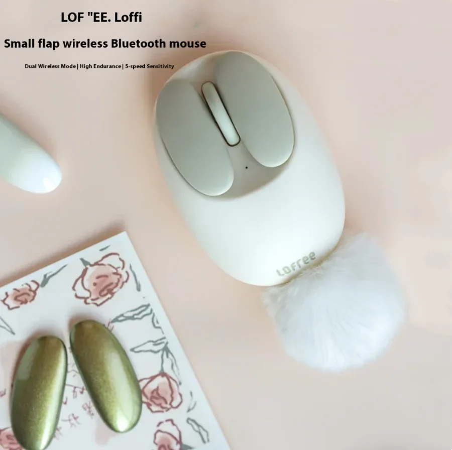 

Lofree Oe904 Wireless Bluetooth Mouse Lovely Girls Mouse Small Lobe Dual-Mode 3200dpi Photoelectric Games Mouse Laptop Ipad