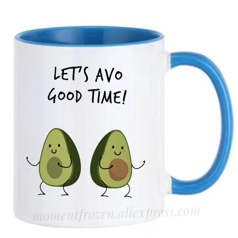 

Valentines Gifts Avocado Cups Avo Cartoon Coffee Mugs Lover Party Wife Husband Girlfriend Boyfriend Drink Water Juice Coffeeware