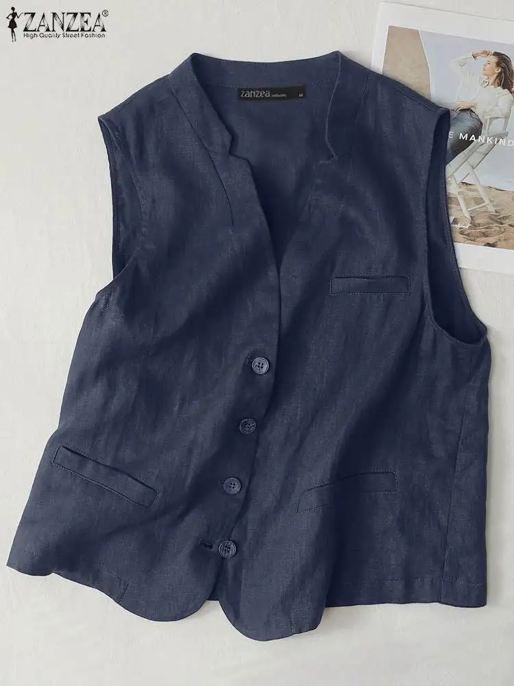 

Женская блузка без рукавов, с V-образным вырезом