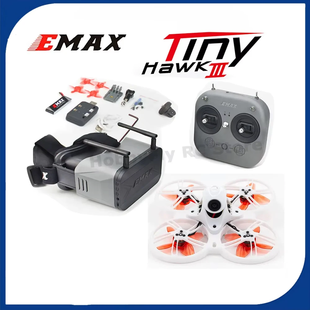 Emax Tinyhawk III RTF Kit 3 FPV Racing Drone F4 15000KV RunCam Nano 4 25-100-200mW VTX 1-2S FrSky D8 w/ Controller or Goggles