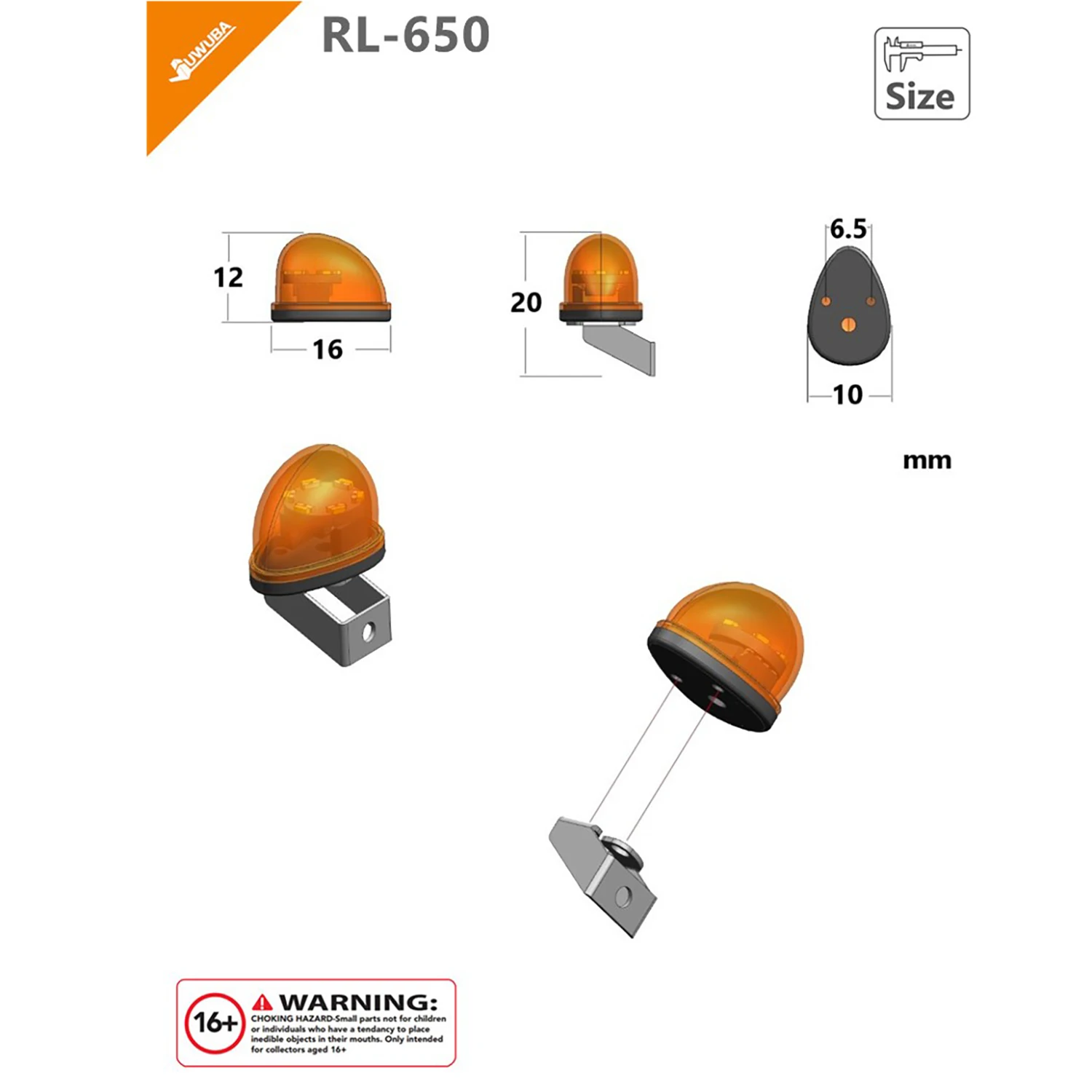 

Красная вращающаяся лампа, пластиковая сигнальная лампа для DIY 1/14 RC Экскаватор Самосвал Трактор Грузовик Автомобиль LKW