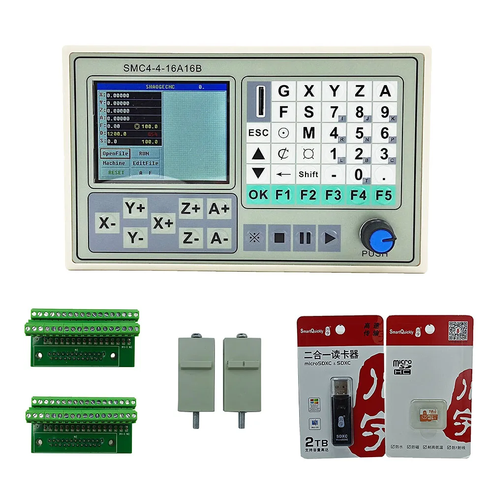 CNC 컨트롤러 SMC4-4-16A16B 오프라인 컨트롤러, 50KHZ CNC 4 Achsen 브레이크아웃 보드, 조각 그라버 기계 제어 시스템 카르테