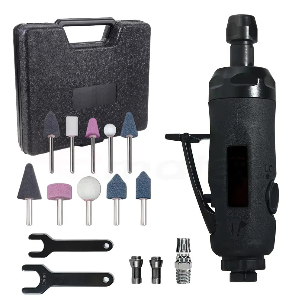 

Workshop Use 1 4 Air Die Grinder Kit with Blow Mold Case and Grinding Tools Set