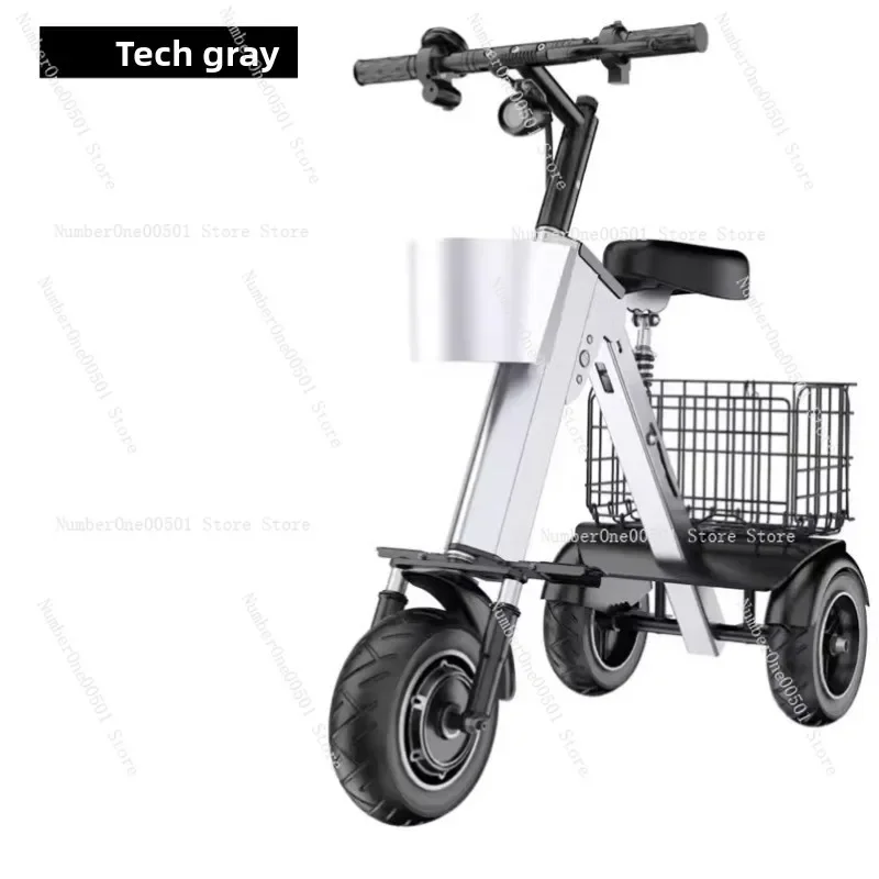 

Folding electric bike small lightweight scooter for women portable mini three-wheeled electric moped