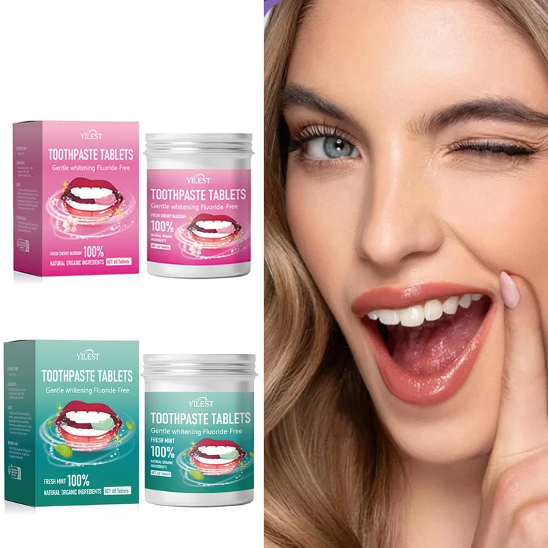 

Toothpaste Tablets White Plaque Tartar Remove Smoke Stains Clean Yellow Teeth Teeth Whitening Fresh Good Breath Teeth Cleaning