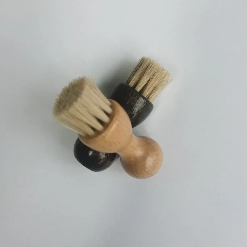 Chess-Shaped Beech Pig Hair Brush, Oiling and Polishing Brush, White Shoe Cleaner, Two-color Optional