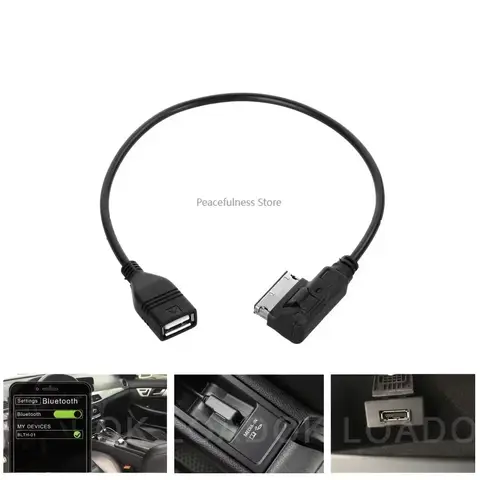 오디오 케이블 데이터 동기화 충전 어댑터, AUDI AMI MMI MDI to USB 암, A3 A4 A5 A6 A8 Q3 Q5 Q7 용