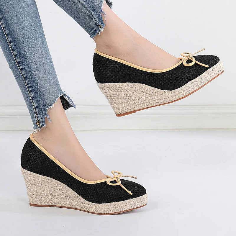 2023 Fashion High Heels Women Party Shoes Brand Women Wedges Shoes Elegant Ladies Pumps Casual Woman Wedges Plus Size 42 A3546