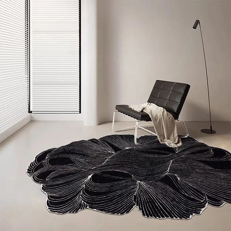 Italian Bedroom Decor Carpet Light Luxury Carpets for Living Room Fluffy Soft Irregular Shape Lounge Rug Home Thicken Plush Mat