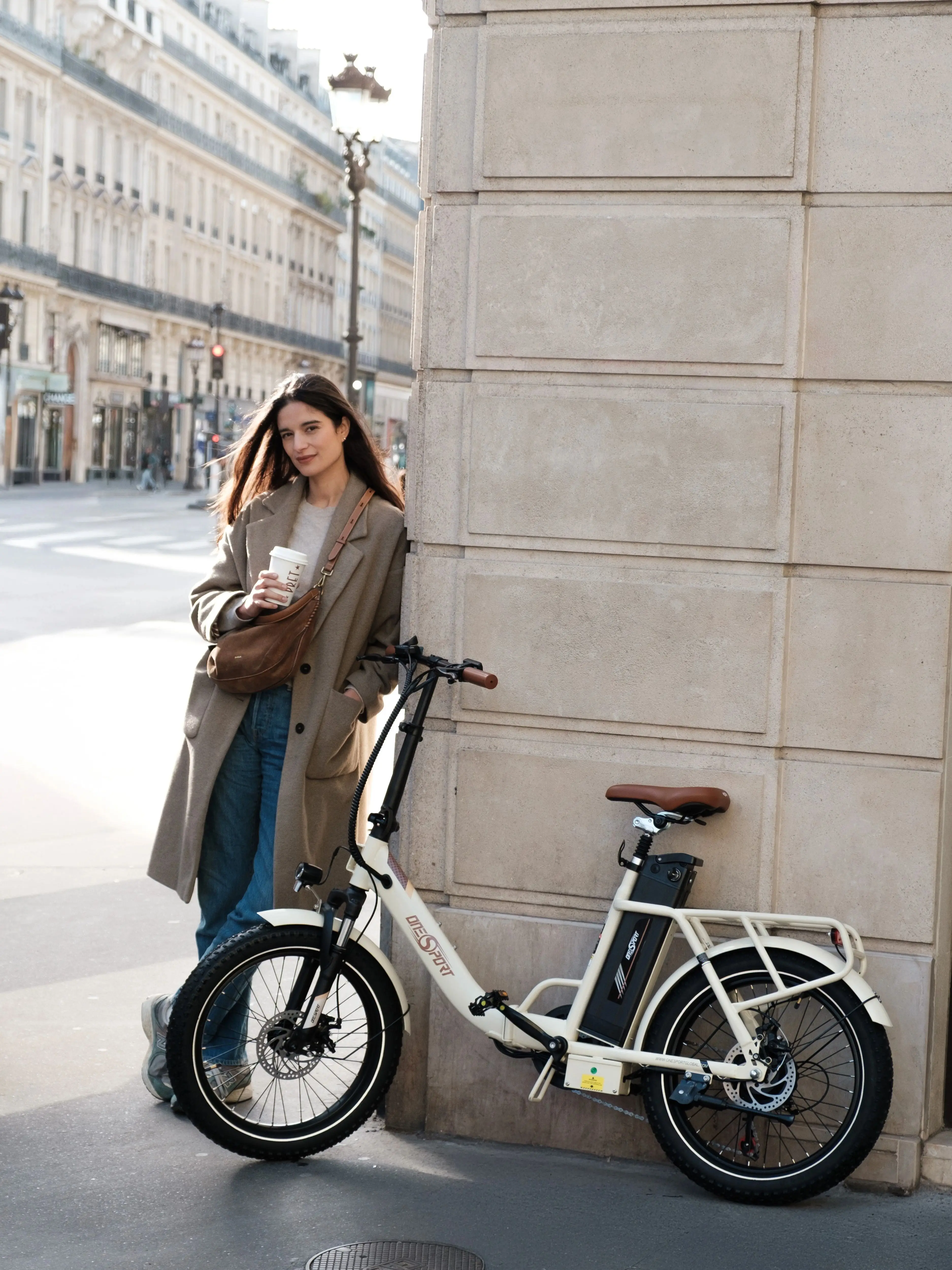 Elektrofahrrad ONESPORT OT16-2 48V 17AH Faltbares Elektrofahrrad 20*3.0 Reifen Elektro-Citybike mit EU-Lagerbestand