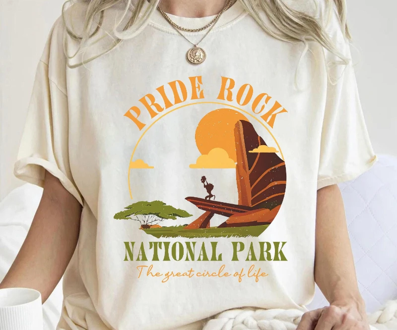 Camiseta Retro Pride Rock National Park Simba Rafiki, camiseta de Disney El Rey León, camiseta Magic Kingdom, camiseta familiar a juego de Disneyland