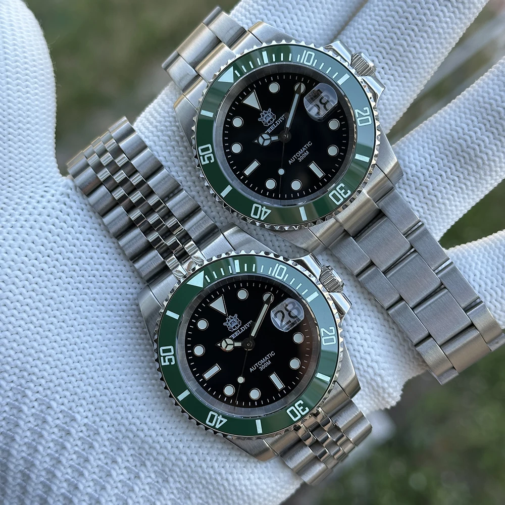 STEELDIVE Men Diver Watch Automatic Mechanical Wristwatch 300m Waterproof BGW-9 Luminous Sapphire NH35 120 Clicks Ceramic Bezel