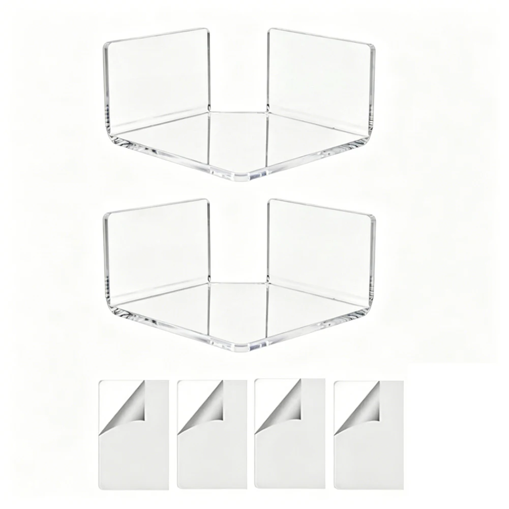For Security Camera Transparent Display Rack Floating Wall Shelf For Small Space Living Easy Install Corner Shelves