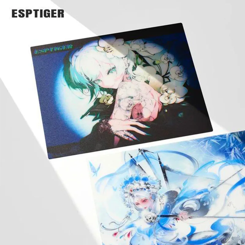 Cool Girl Chinese Glass Mouse Pad Gaming Pad Anti-fouling Smooth Frosted Surface Waterproof Desk Tempered Multiple Size Optional