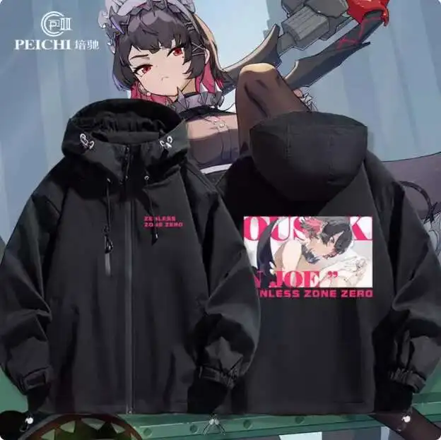 

Anime Ellen Joe Zenless Zone Zero Windbreaker Jacket Hoodie Cosplay Autumn Winter Men Women Coat Loose Tops anime