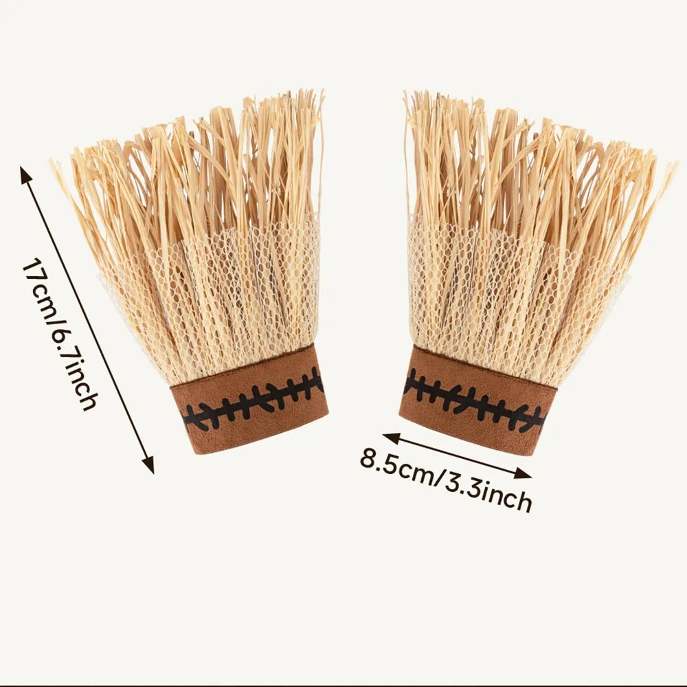 Conjunto de adereços para fantasia, adereços para atmosfera de halloween, espantalho, faixa de cabelo, chapéus de bruxa, carnaval realista, performances de férias, adereços de fantasia