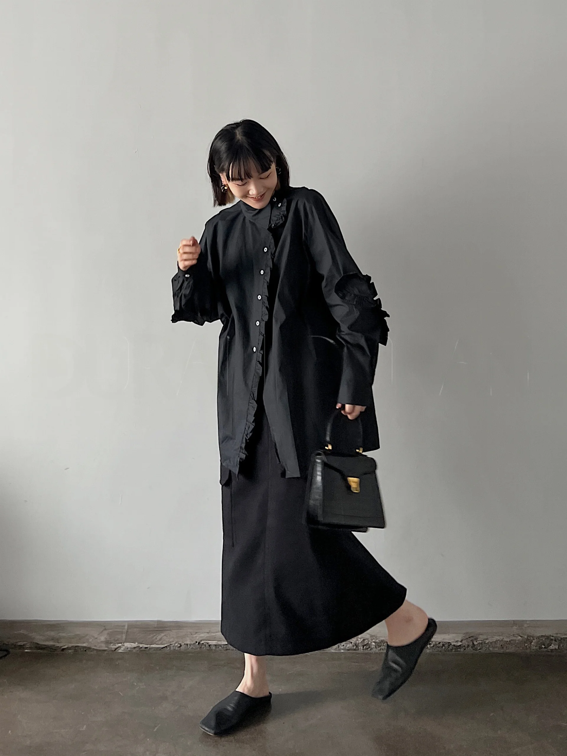 

Resurrection Sle Chinese Collar Long Sve irt Asymmetrical Lapel Decorated with Lace Cotton Simple Commute Sle Women'...