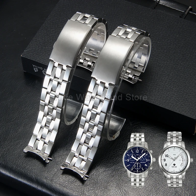 pulseira-de-relogio-de-aco-solido-com-fivela-dobravel-prateada-19-20mm-para-tissot-prc200-t014430a-t461-t014-interface-curvada-facil-de-ajustar